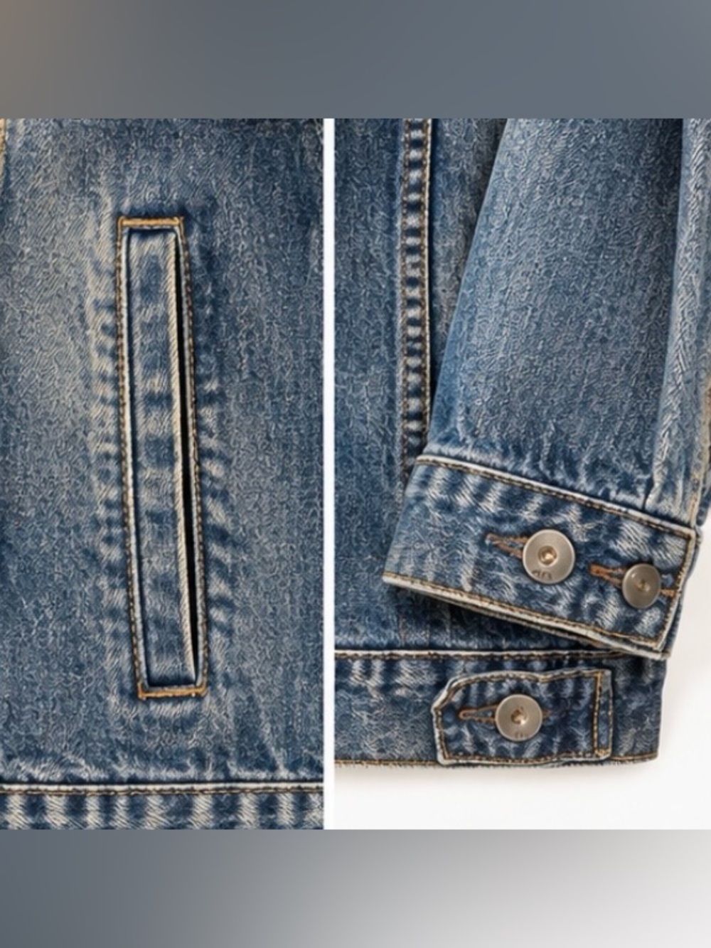 DENIM JACKET NWOT TK AXEL UNISEX Classic Unisex Style Blue Jean Jacket Oversized - Picture 5 of 5